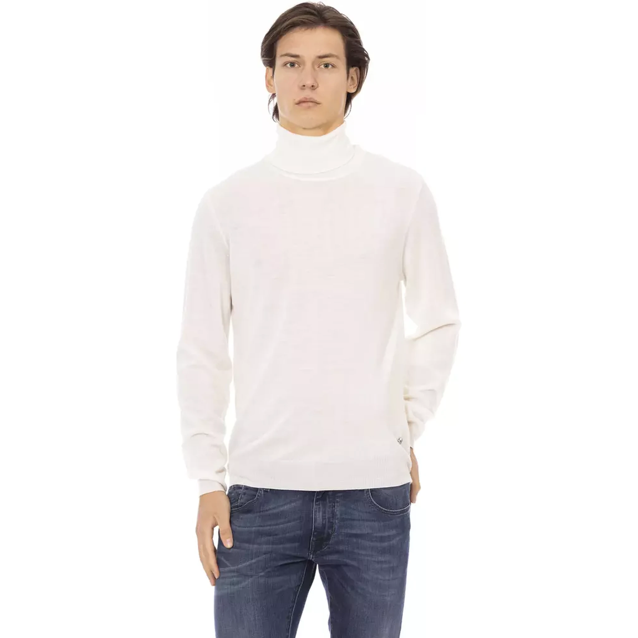 White Fabric Sweater