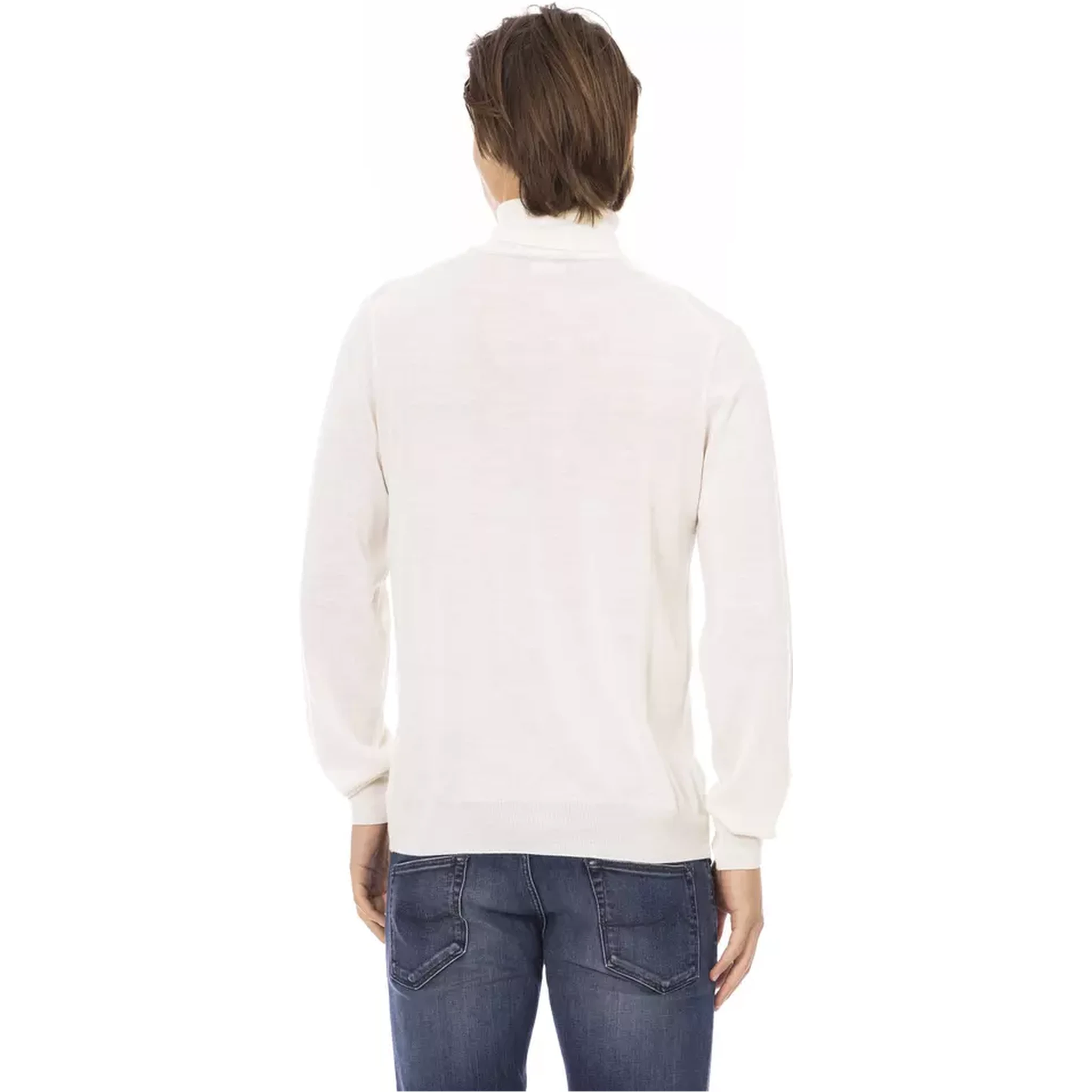 White Fabric Sweater