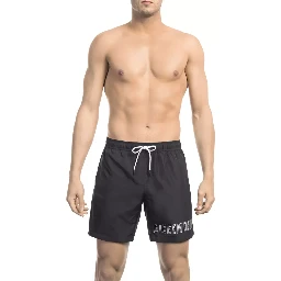 Black Polyester Swimwear