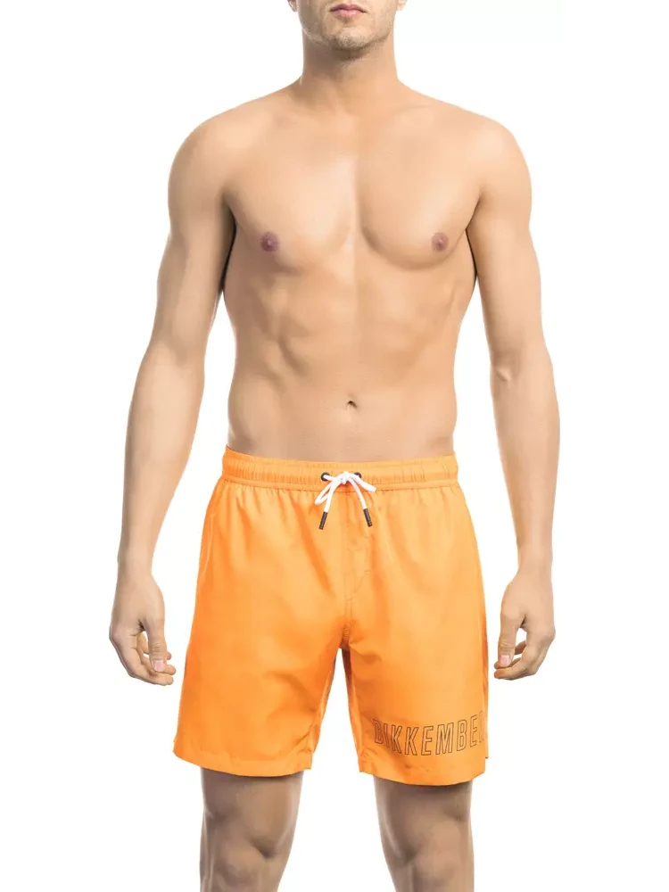 Orange Polyester Swimwear