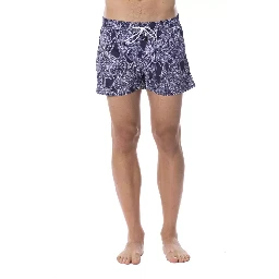 Blue Polyester Swimwear