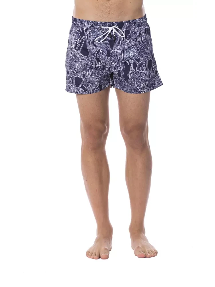 Blue Polyester Swimwear