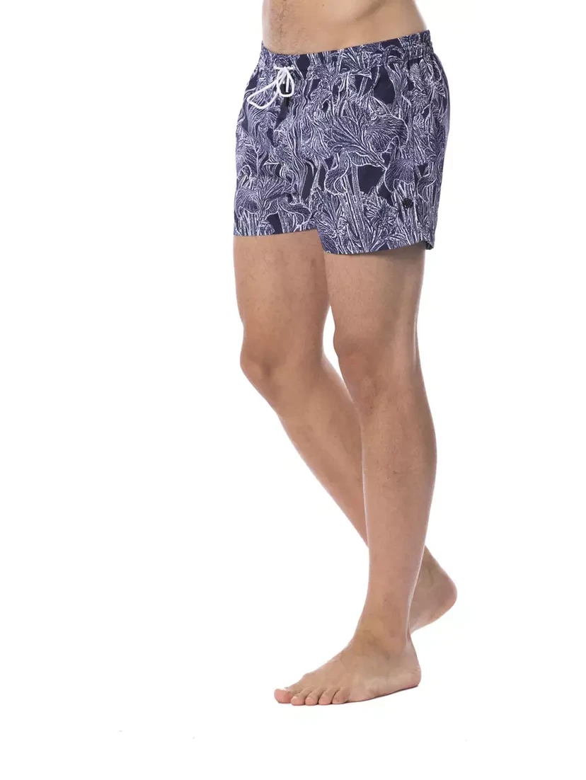 Blue Polyester Swimwear