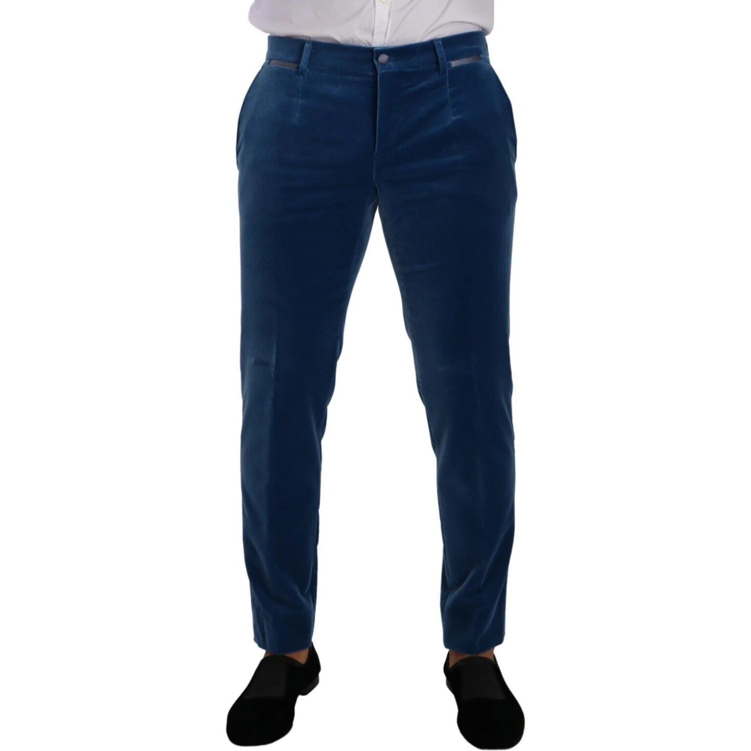 Blue SICILIA Velvet Slim Fit 2 Piece Suit