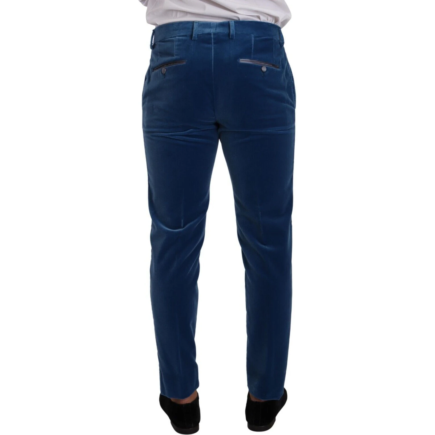Blue SICILIA Velvet Slim Fit 2 Piece Suit