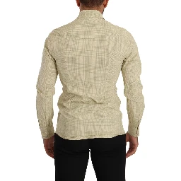 Yellow SICILIA Cotton Casual Slim Fit Shirt
