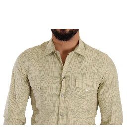 Yellow SICILIA Cotton Casual Slim Fit Shirt