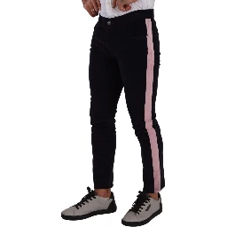 Blue Corduroy Cotton Stretch Skinny Jeans