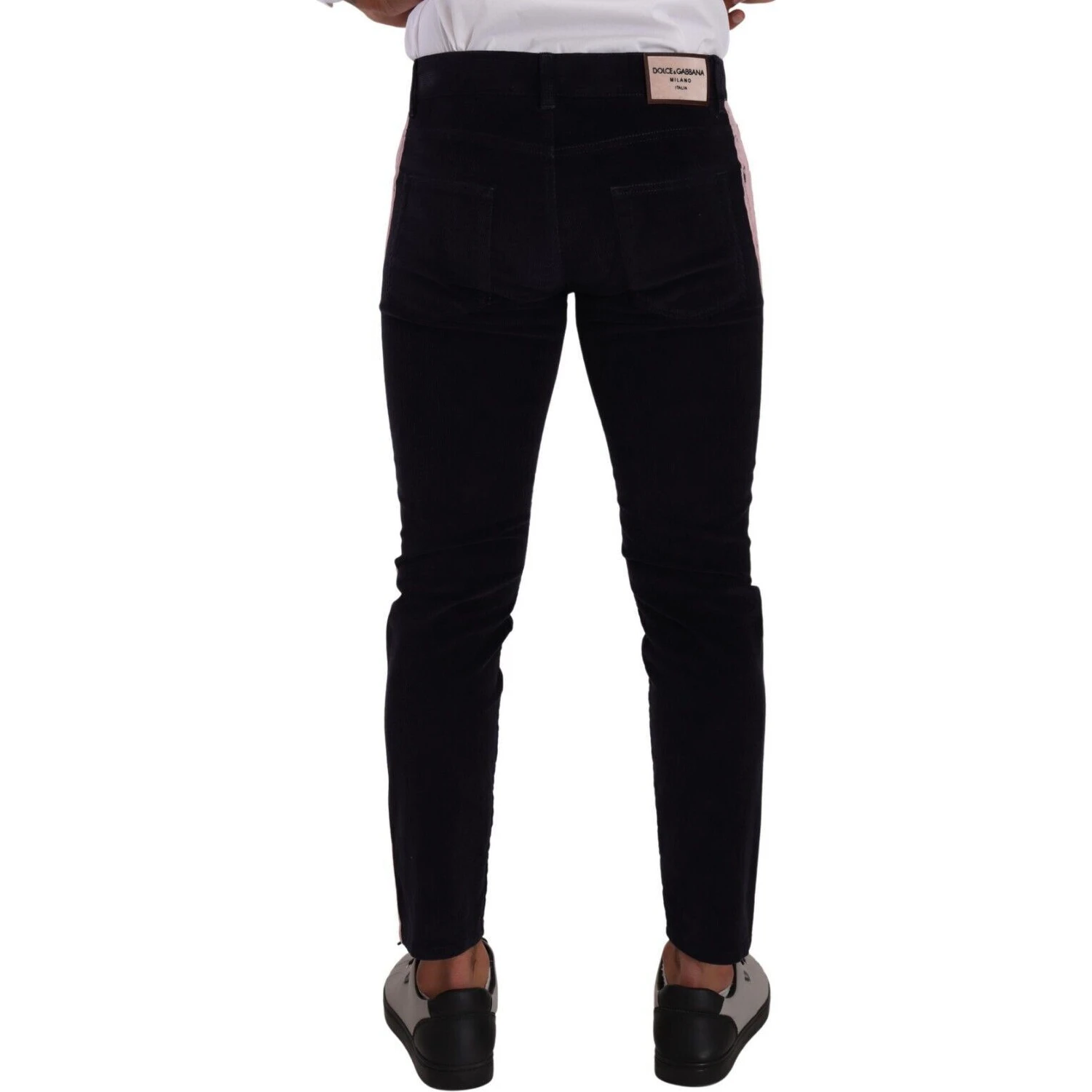 Blue Corduroy Cotton Stretch Skinny Jeans