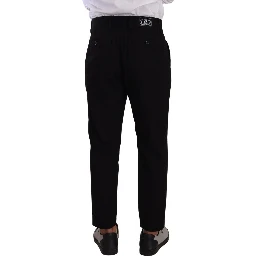 Black Cotton Stretch Chinos Trouser Jeans