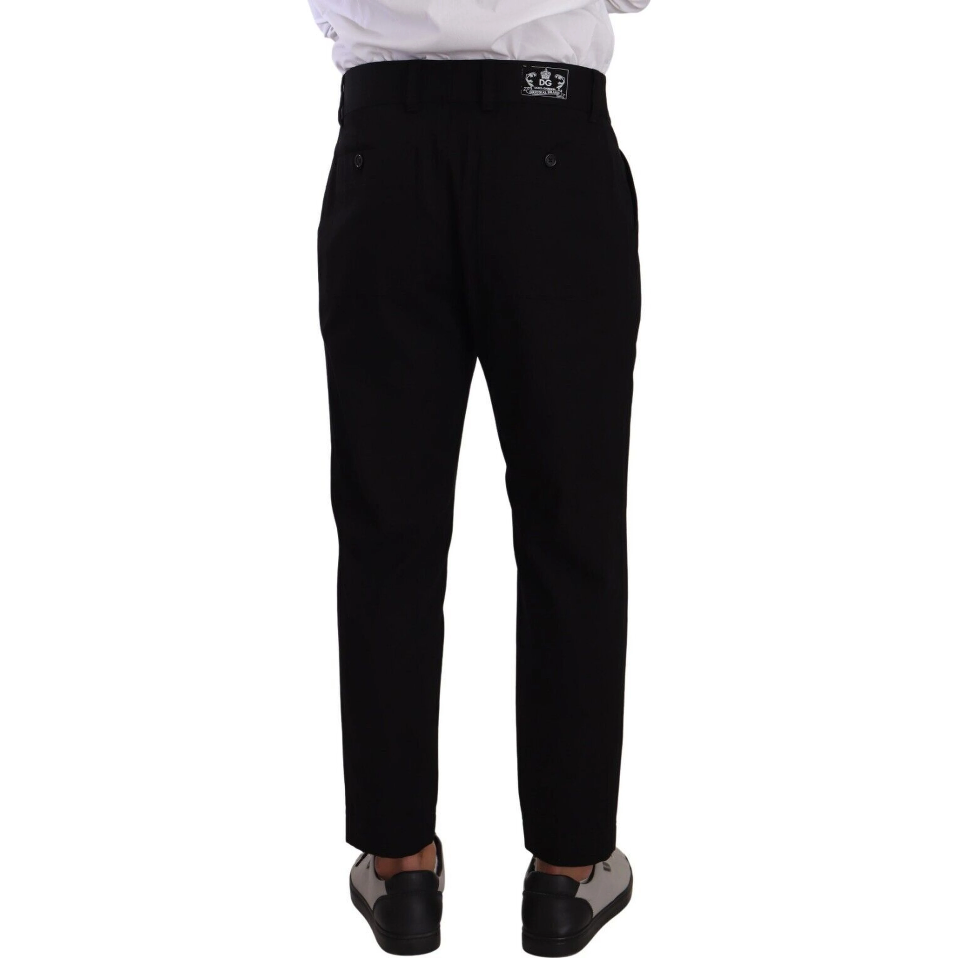 Black Cotton Stretch Chinos Trouser Jeans