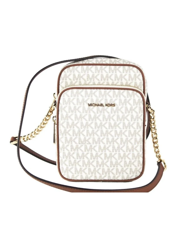 Jet Set Medium Vanilla PVC North South Chain Crossbody Handbag