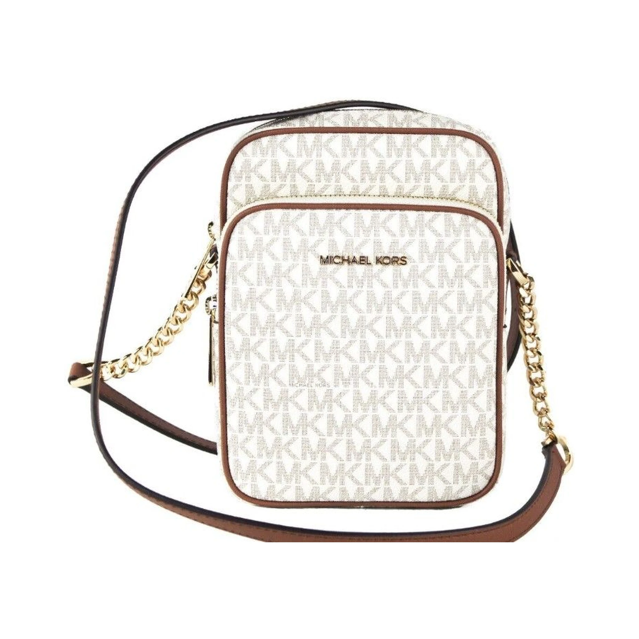 Jet Set Medium Vanilla PVC North South Chain Crossbody Handbag
