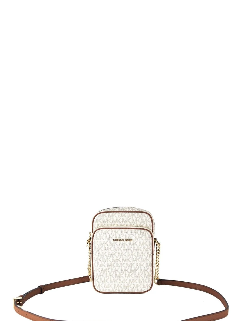 Jet Set Medium Vanilla PVC North South Chain Crossbody Handbag