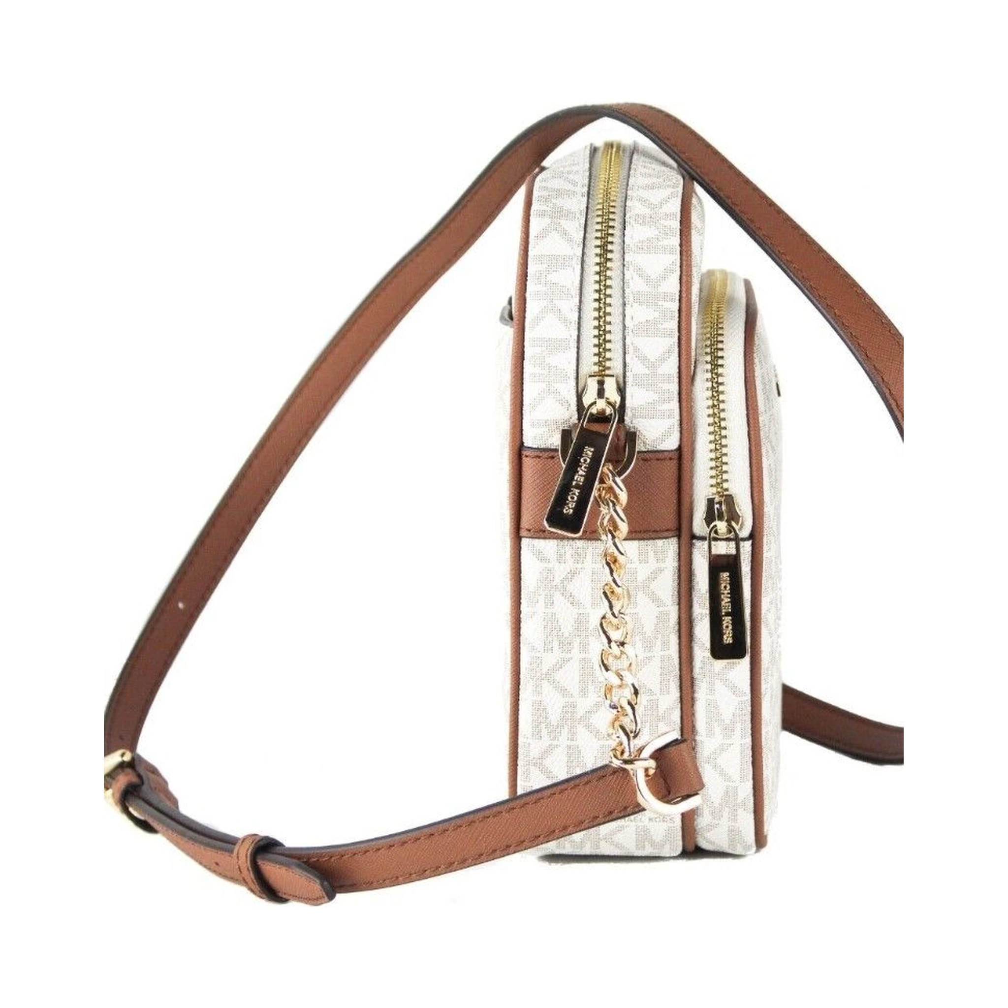 Jet Set Medium Vanilla PVC North South Chain Crossbody Handbag
