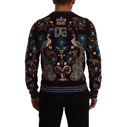 Bordeaux Cashmere DG Crown Embroidered Sweater