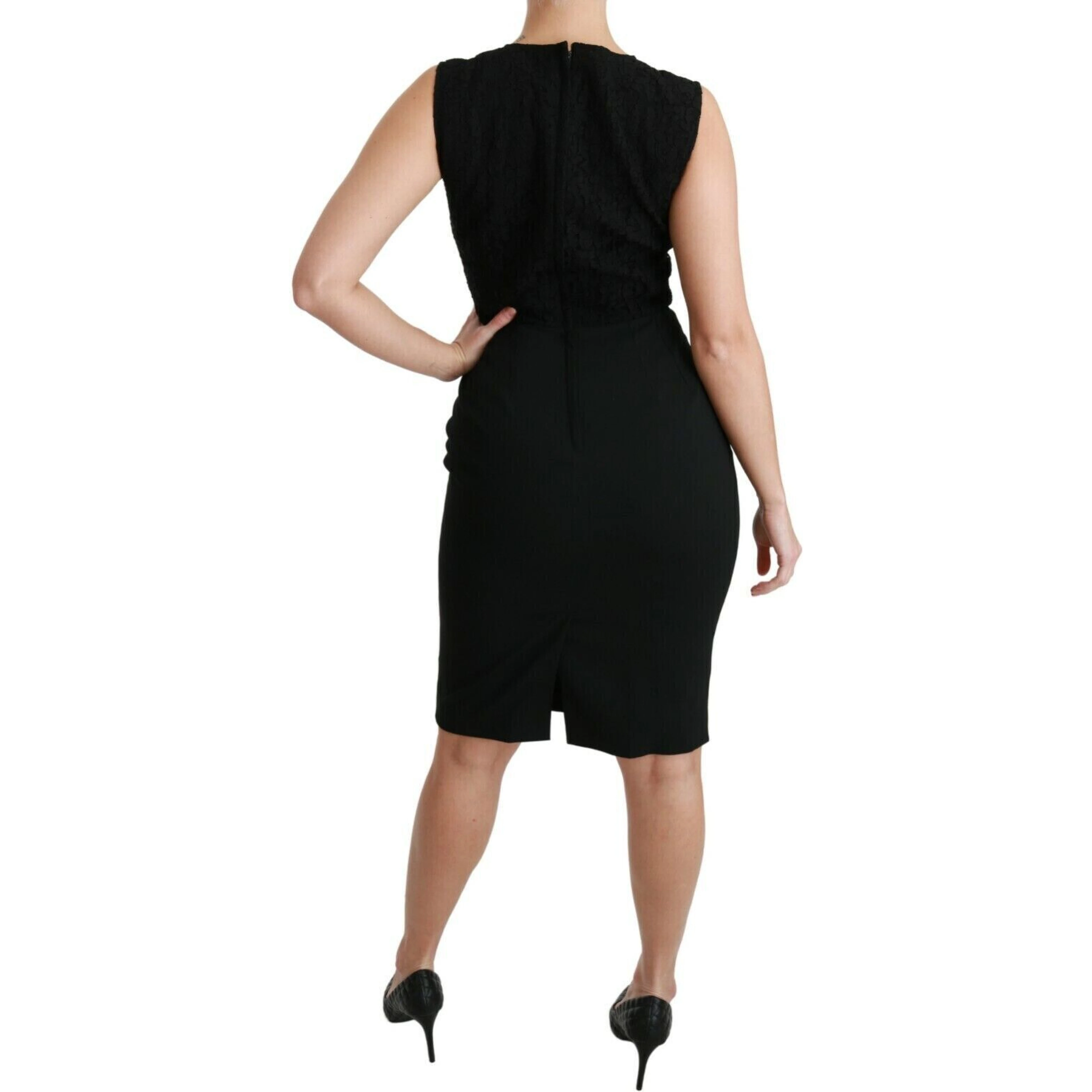 Black Lace Gown Bodycon Sheath Dress