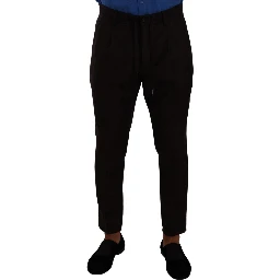 Bordeaux Wool Men Skinny Trouser Pants