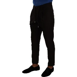 Bordeaux Wool Men Skinny Trouser Pants