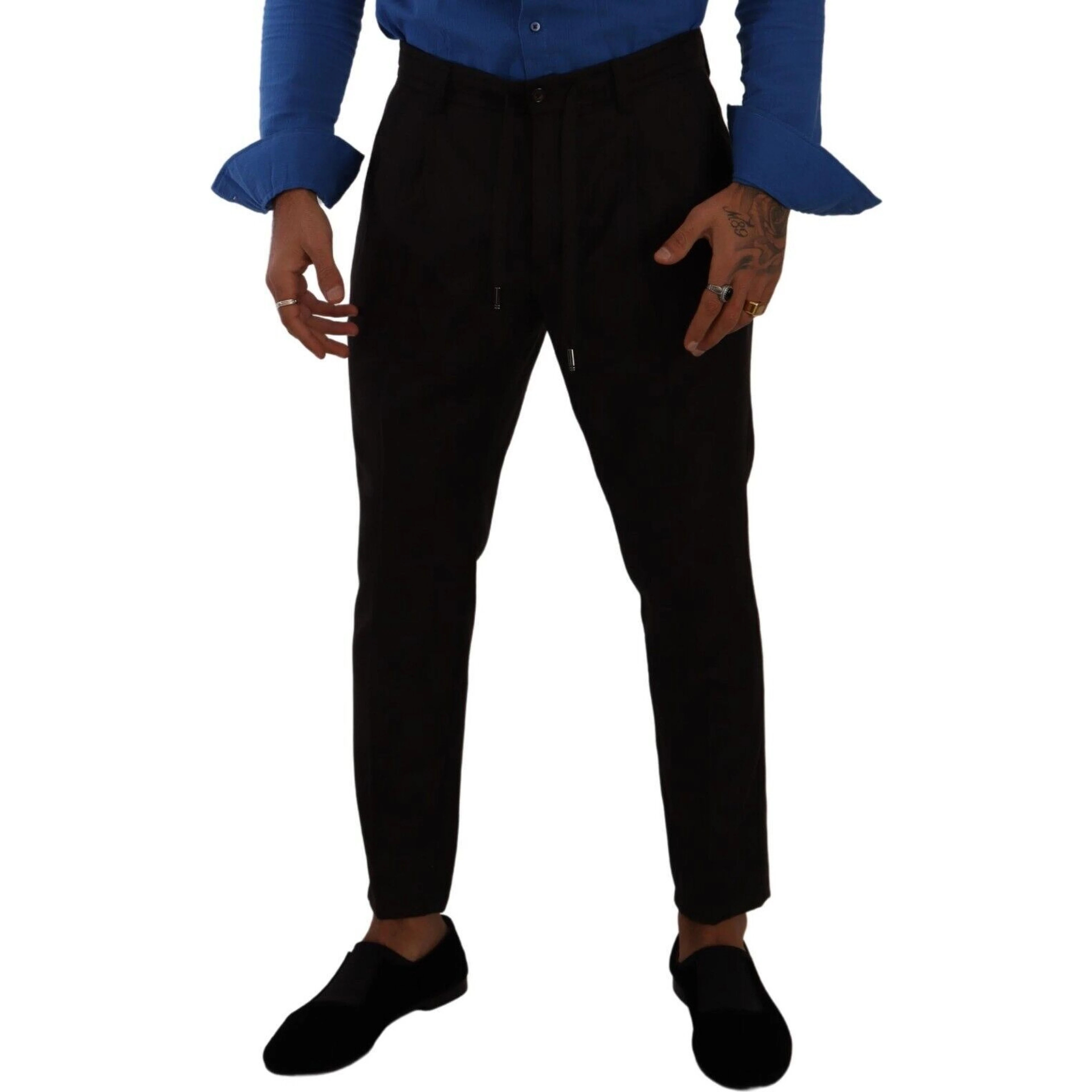 Bordeaux Wool Men Skinny Trouser Pants
