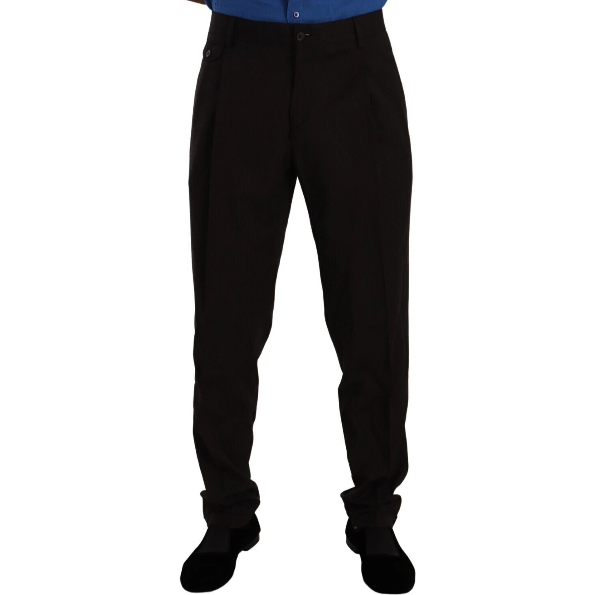Brown Wool Skinny Formal Dress Pants