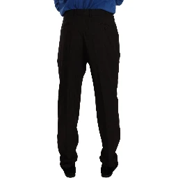 Brown Wool Skinny Formal Dress Pants