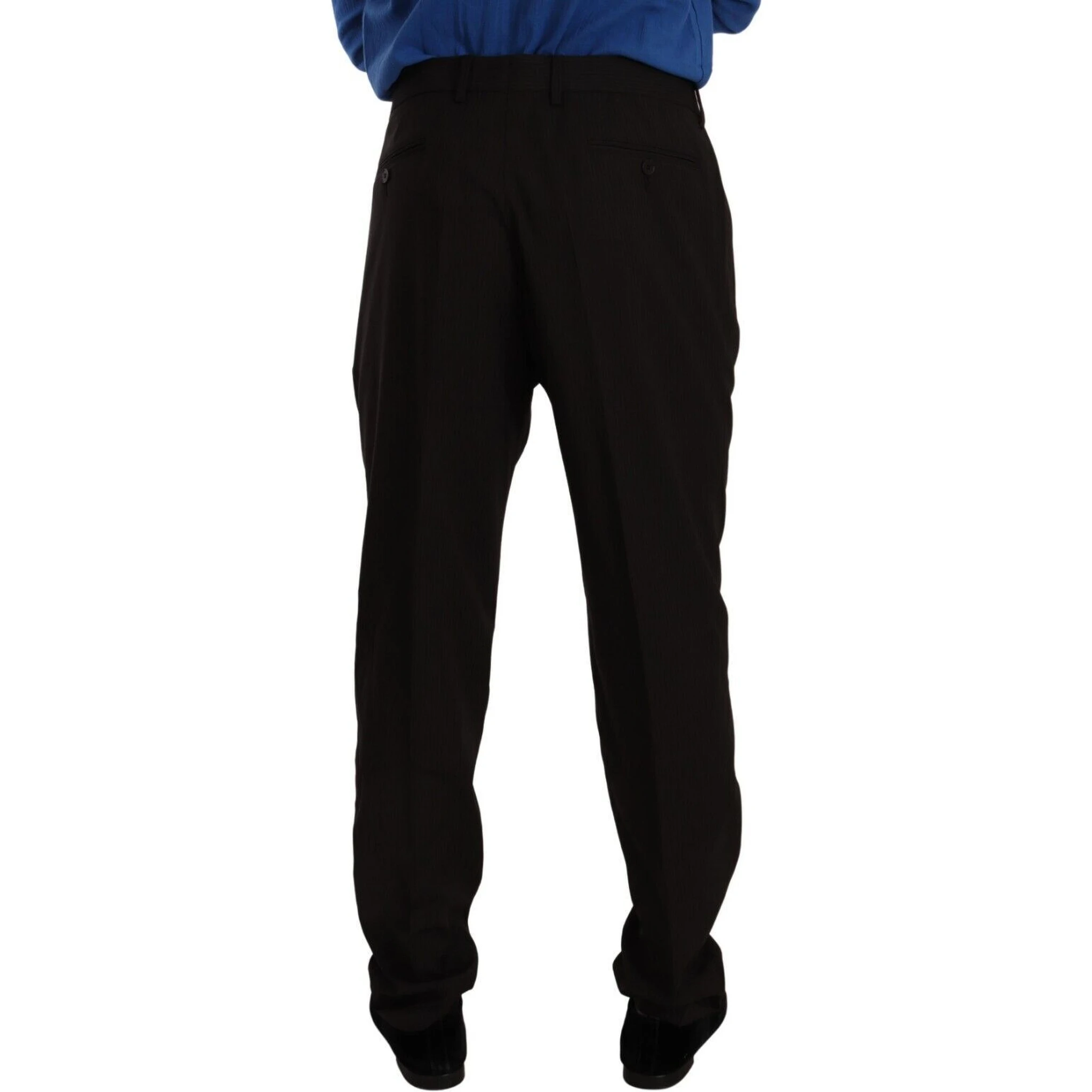 Brown Wool Skinny Formal Dress Pants