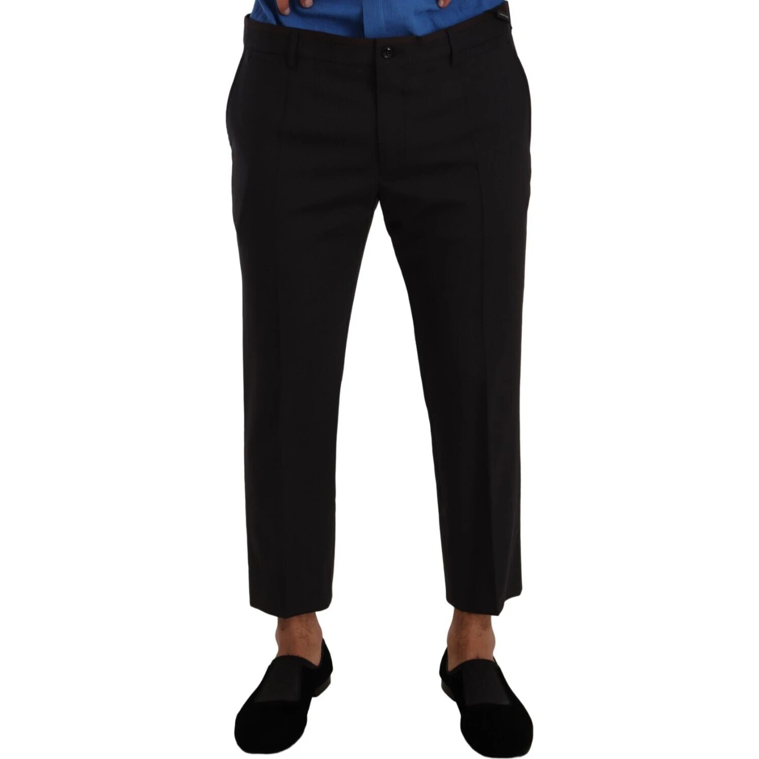 Gray Bordeaux Wool Trouser Dress Pants