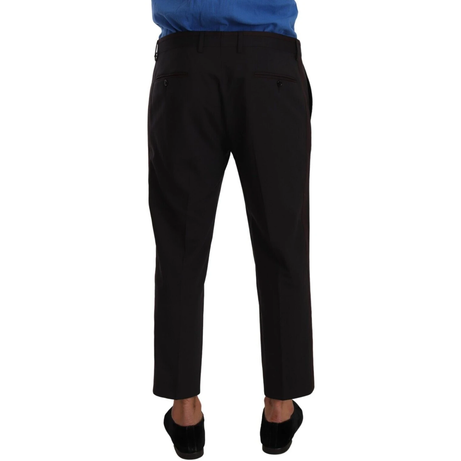 Gray Bordeaux Wool Trouser Dress Pants