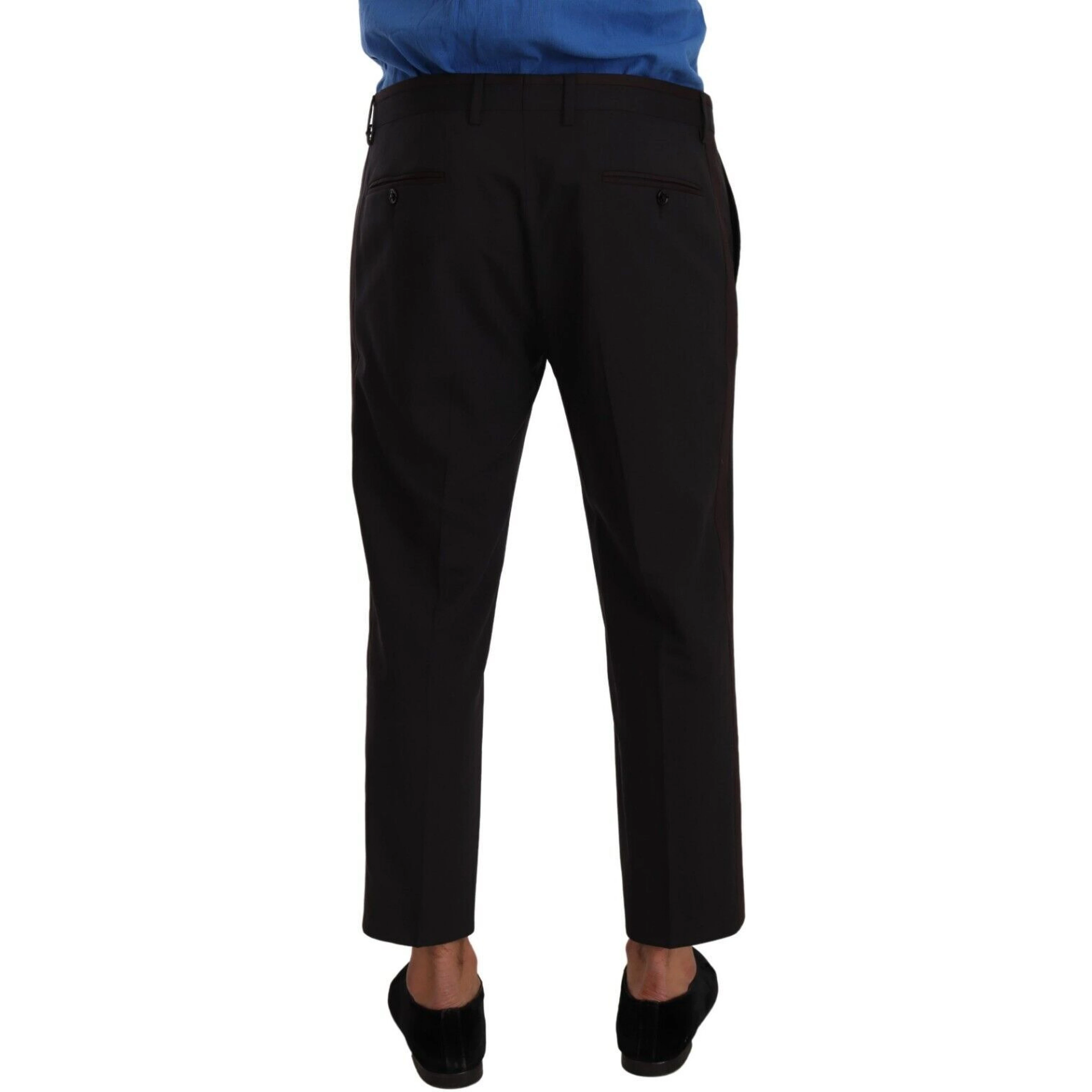Gray Bordeaux Wool Trouser Dress Pants