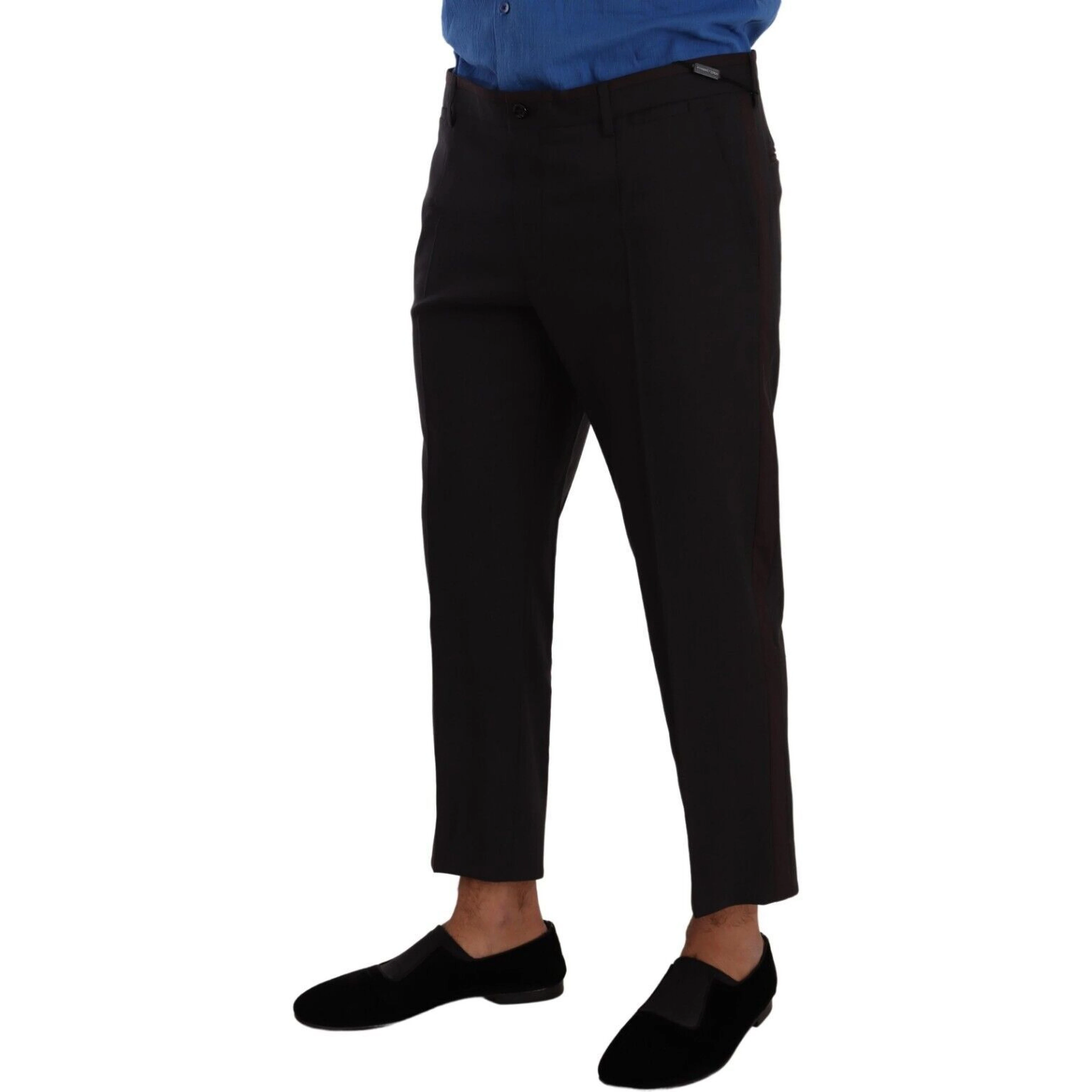 Gray Bordeaux Wool Trouser Dress Pants