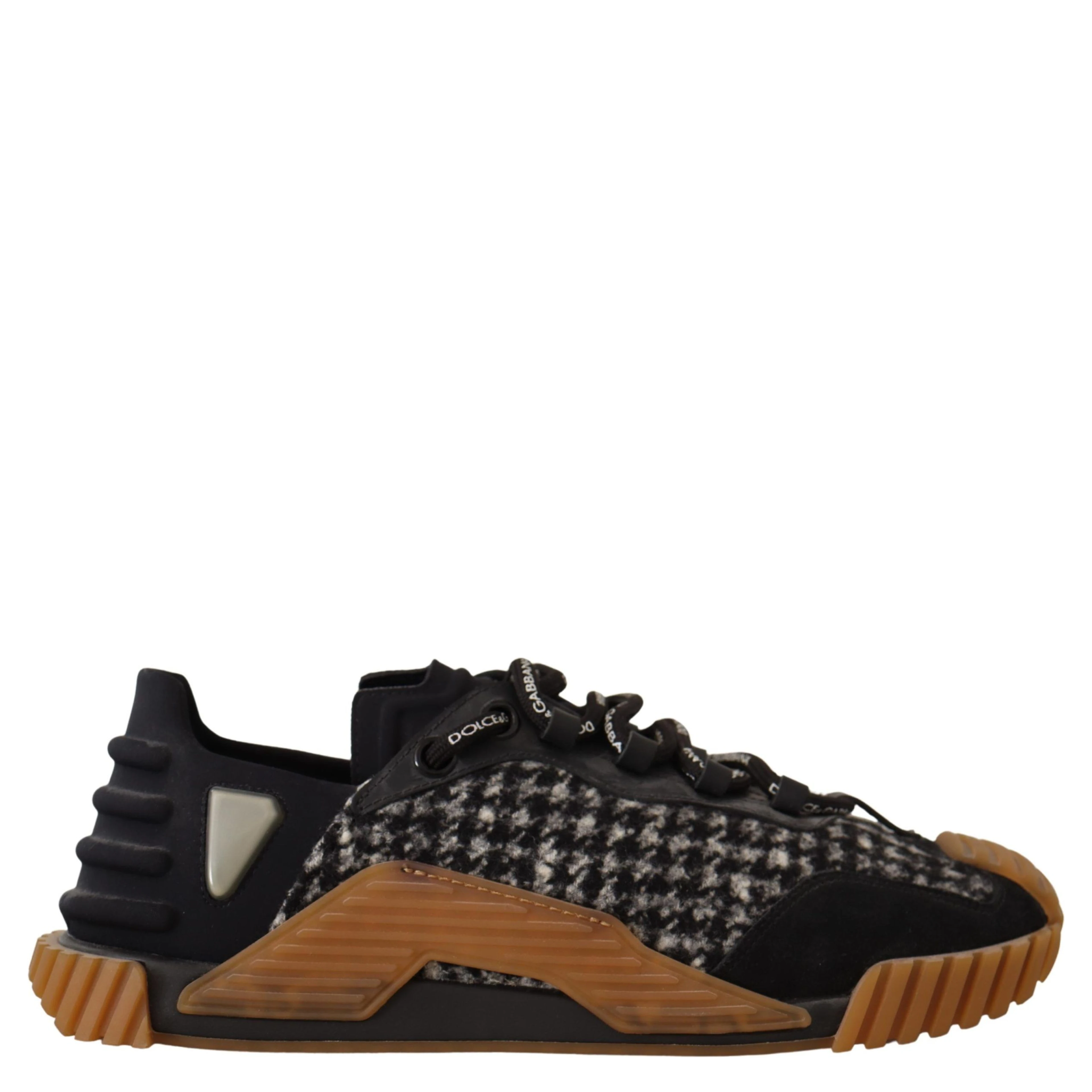 Black White Fabric Lace Up NS1 Sneakers