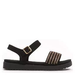 Gold Textile Sandal