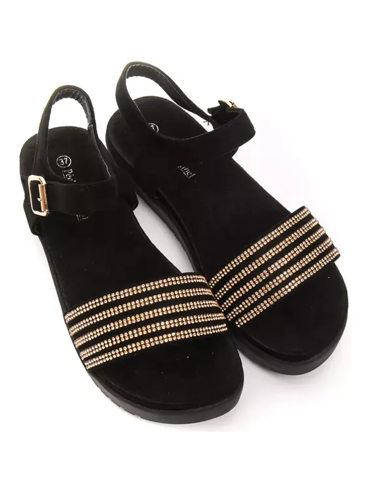 Gold Textile Sandal alternative