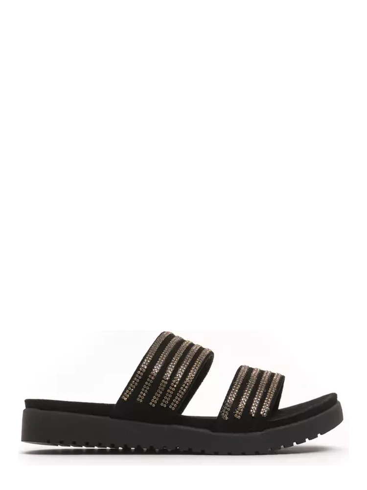 Gold Textile Sandal