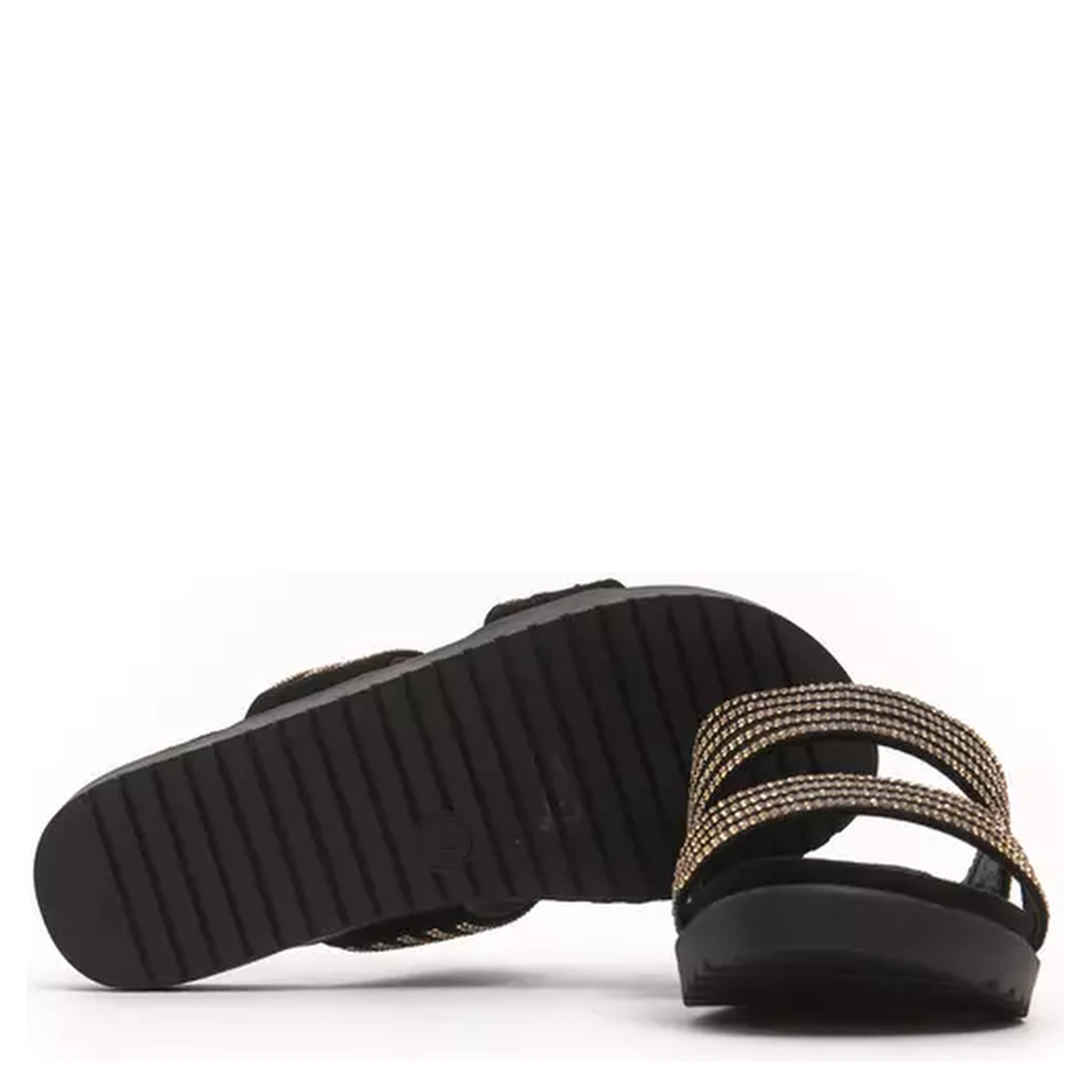 Gold Textile Sandal
