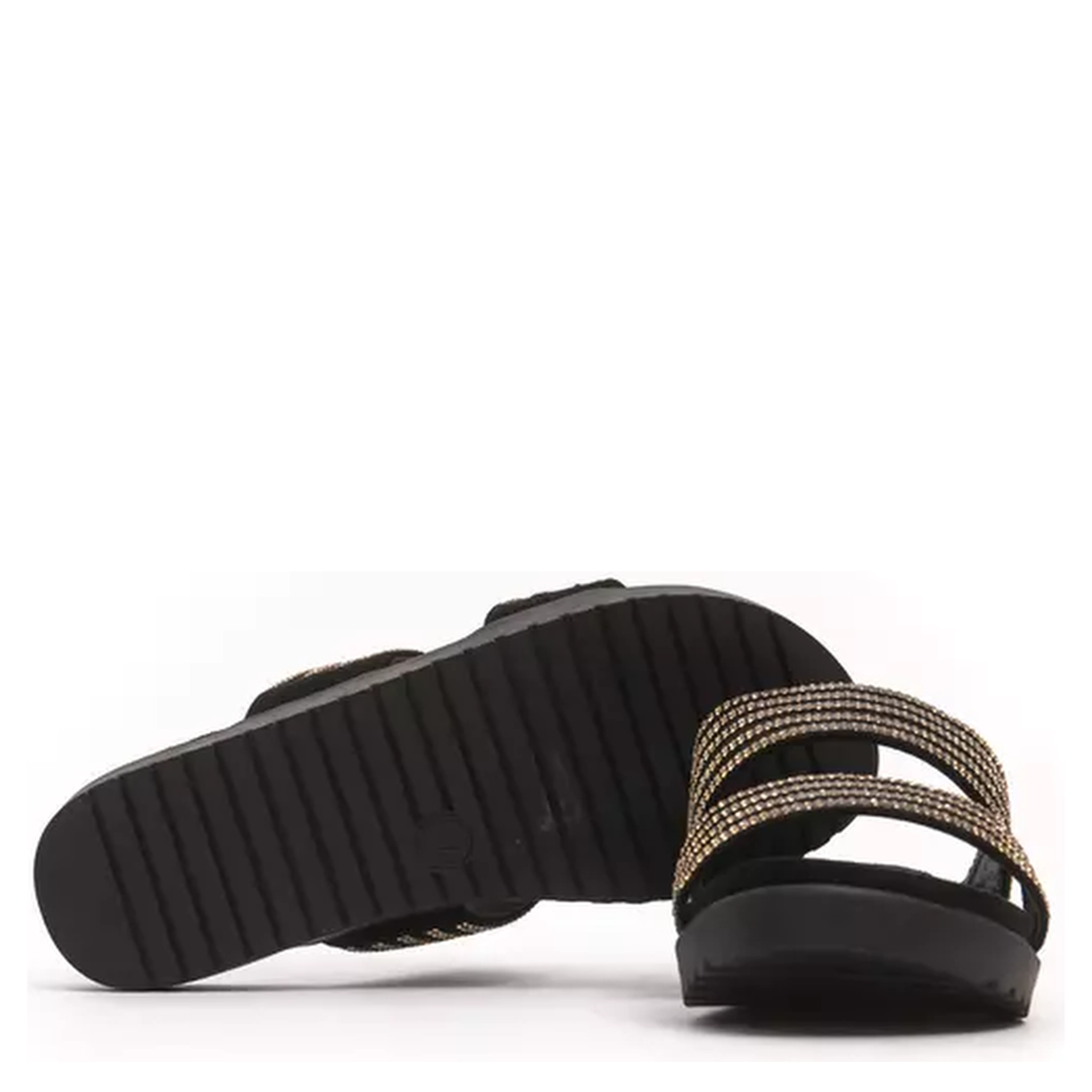 Gold Textile Sandal