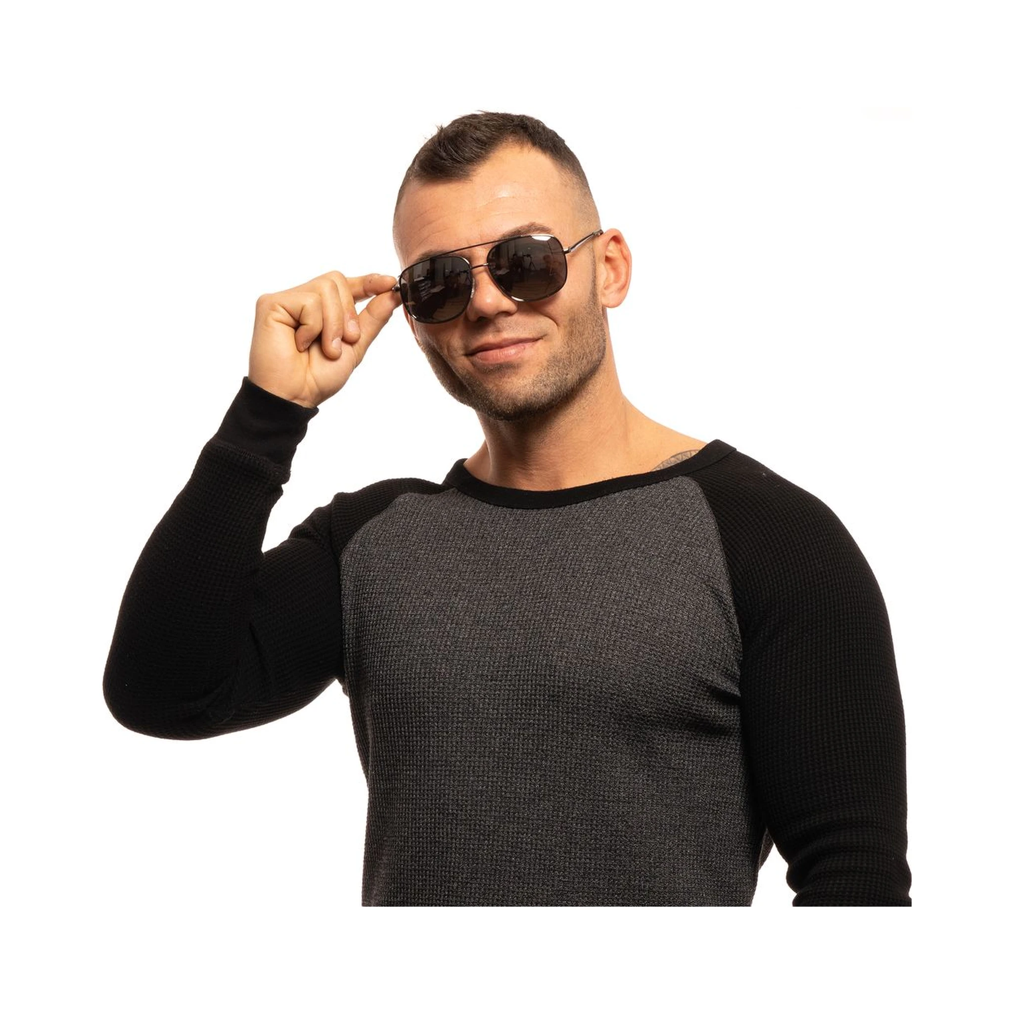 Gray Metal Sunglasses