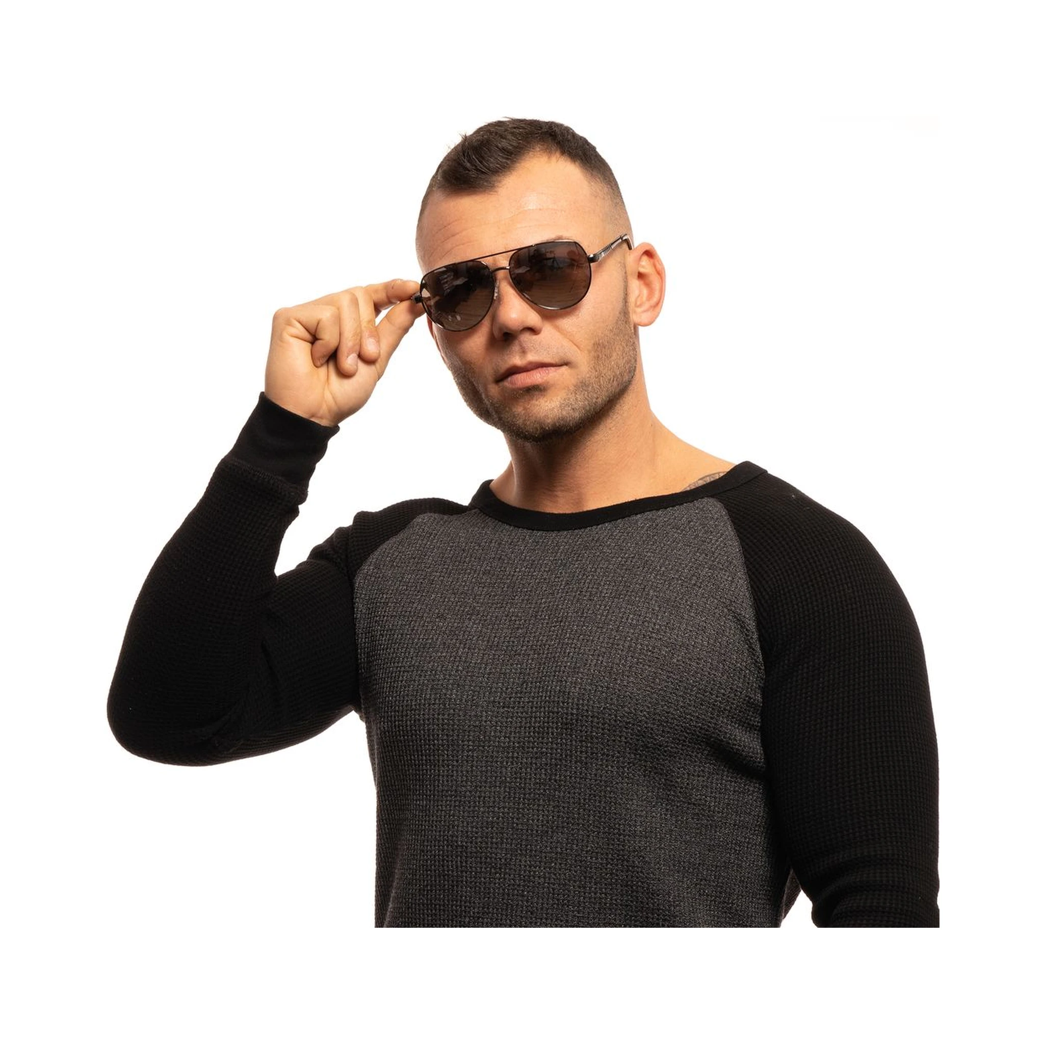 Gray Metal Sunglasses