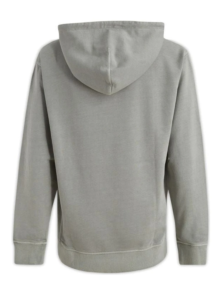 Grey Cotton Logo Details Hooded Sweatshirt alternative