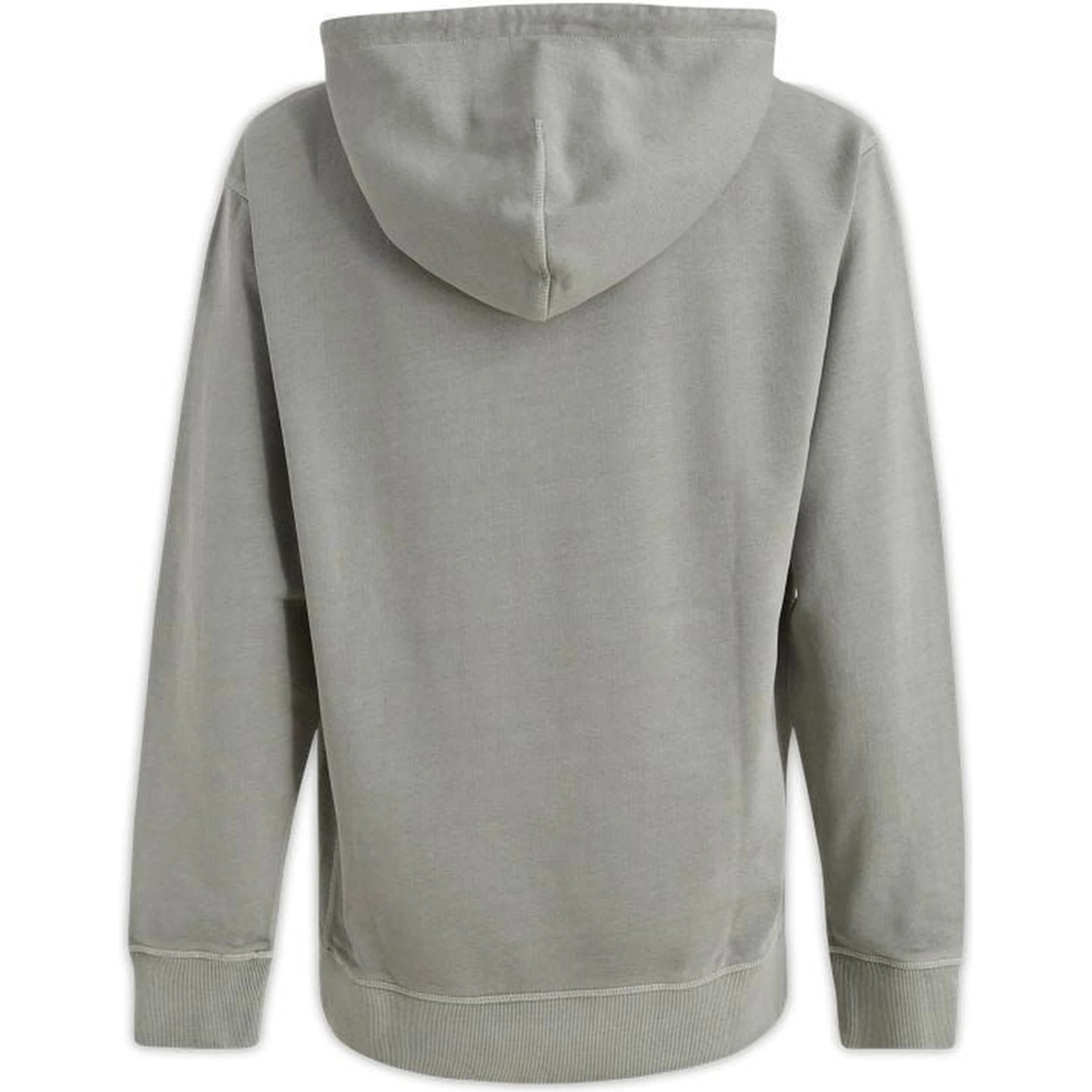 Grey Cotton Logo Details Hooded Sweatshirt