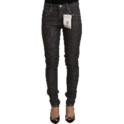 Black Low Waist Skinny Denim Slim Fit Jeans