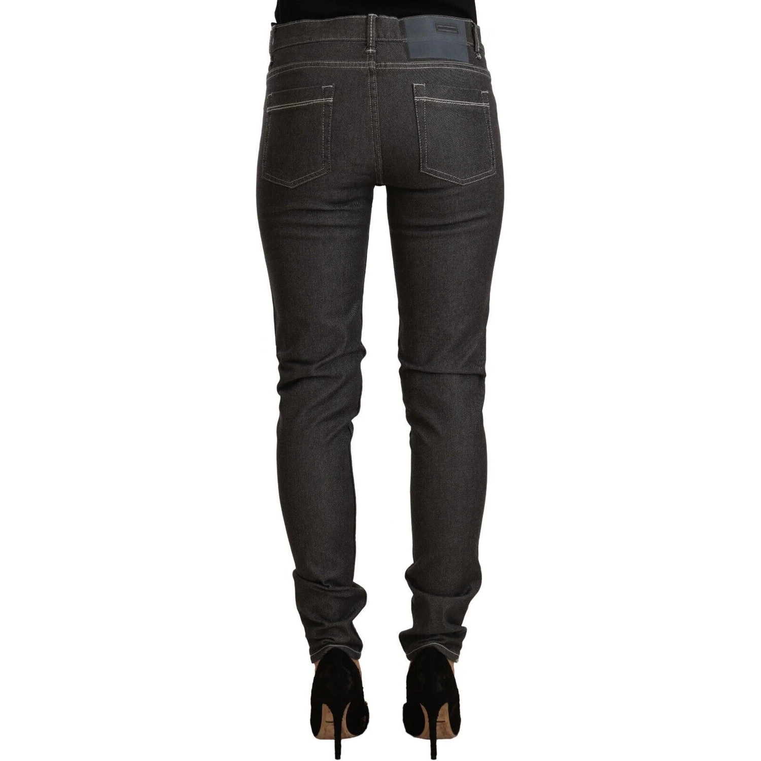 Black Low Waist Skinny Denim Slim Fit Jeans
