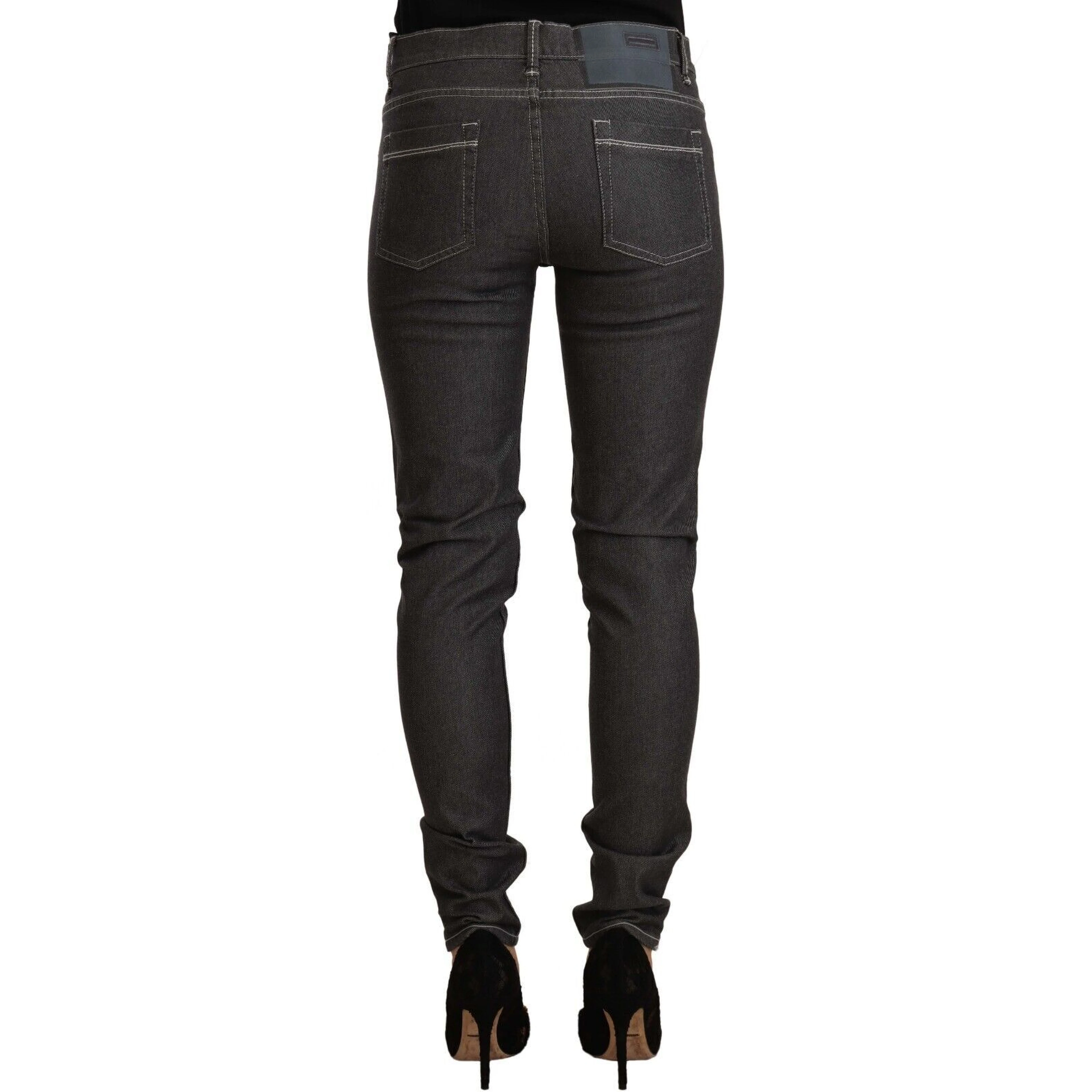 Black Low Waist Skinny Denim Slim Fit Jeans