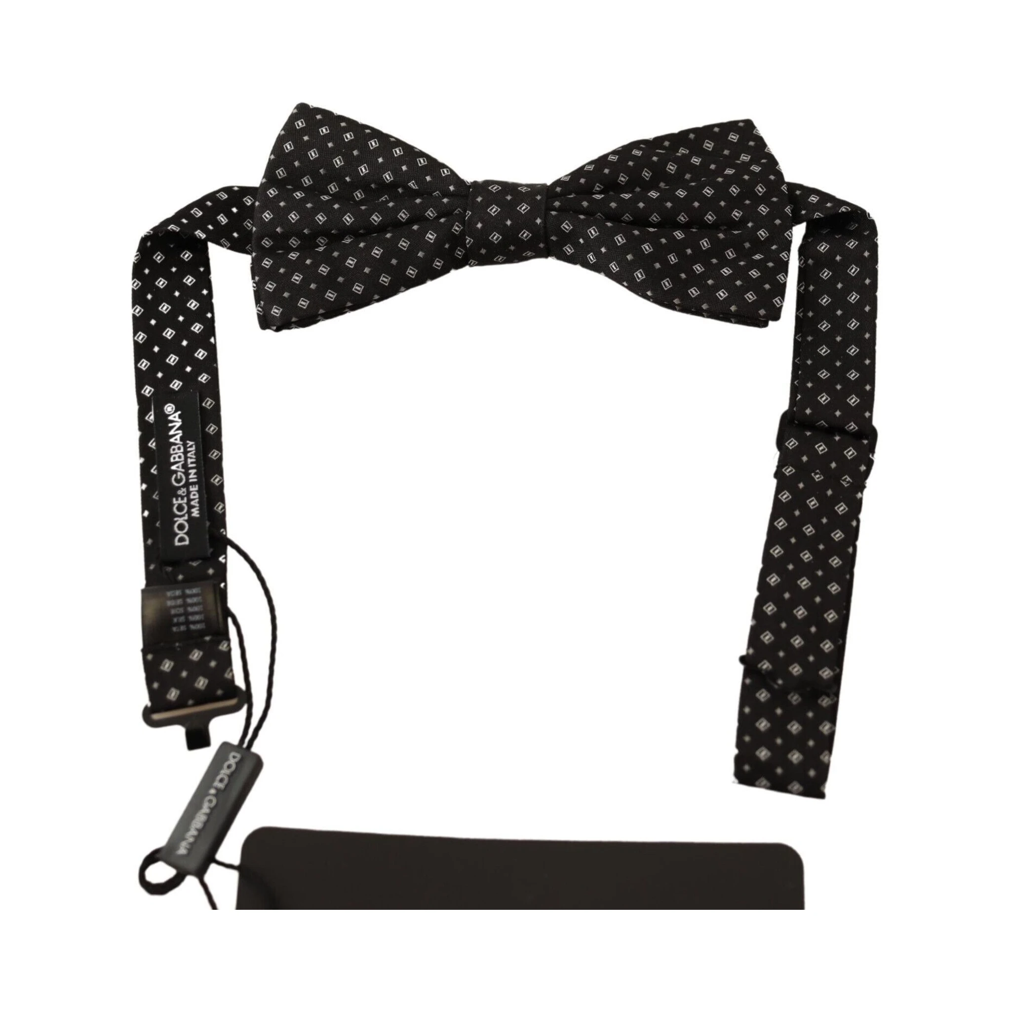 Black 100% Silk Adjustable Neck Papillon Tie