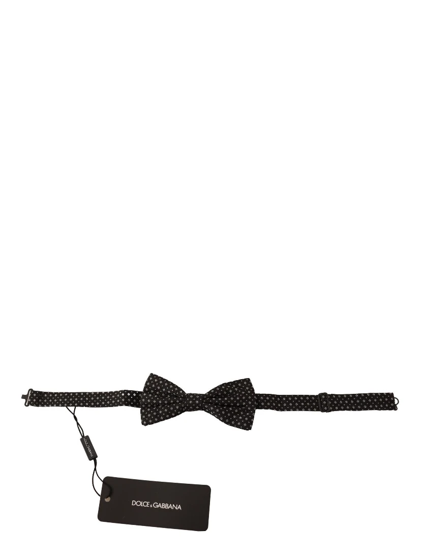 Black 100% Silk Adjustable Neck Papillon Tie