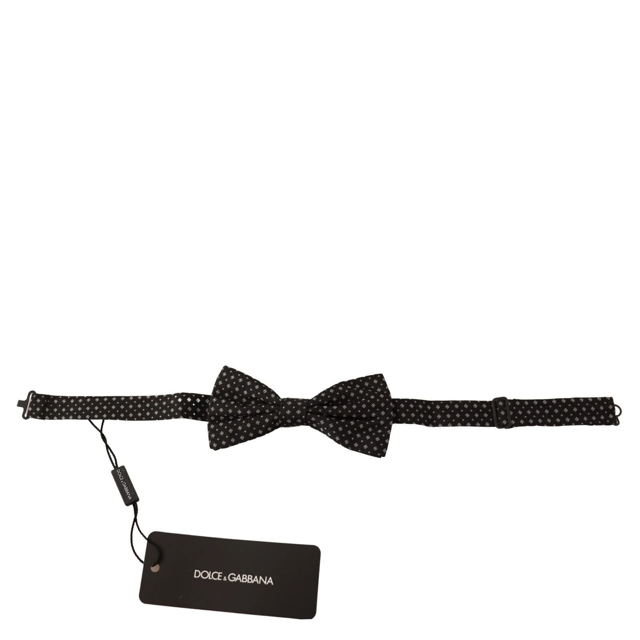 Black 100% Silk Adjustable Neck Papillon Tie