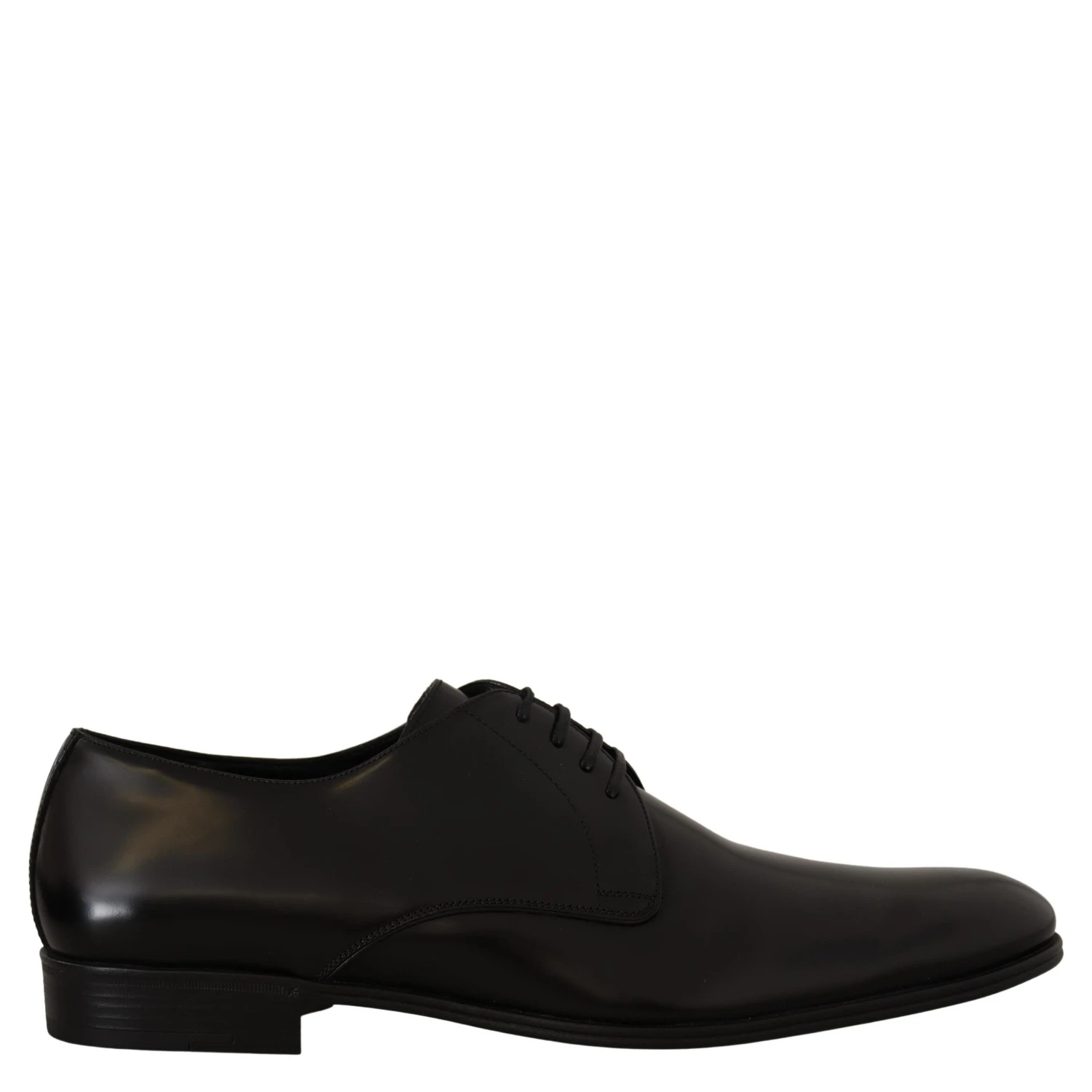 Black Leather Lace Up Formal Derby Shoes
