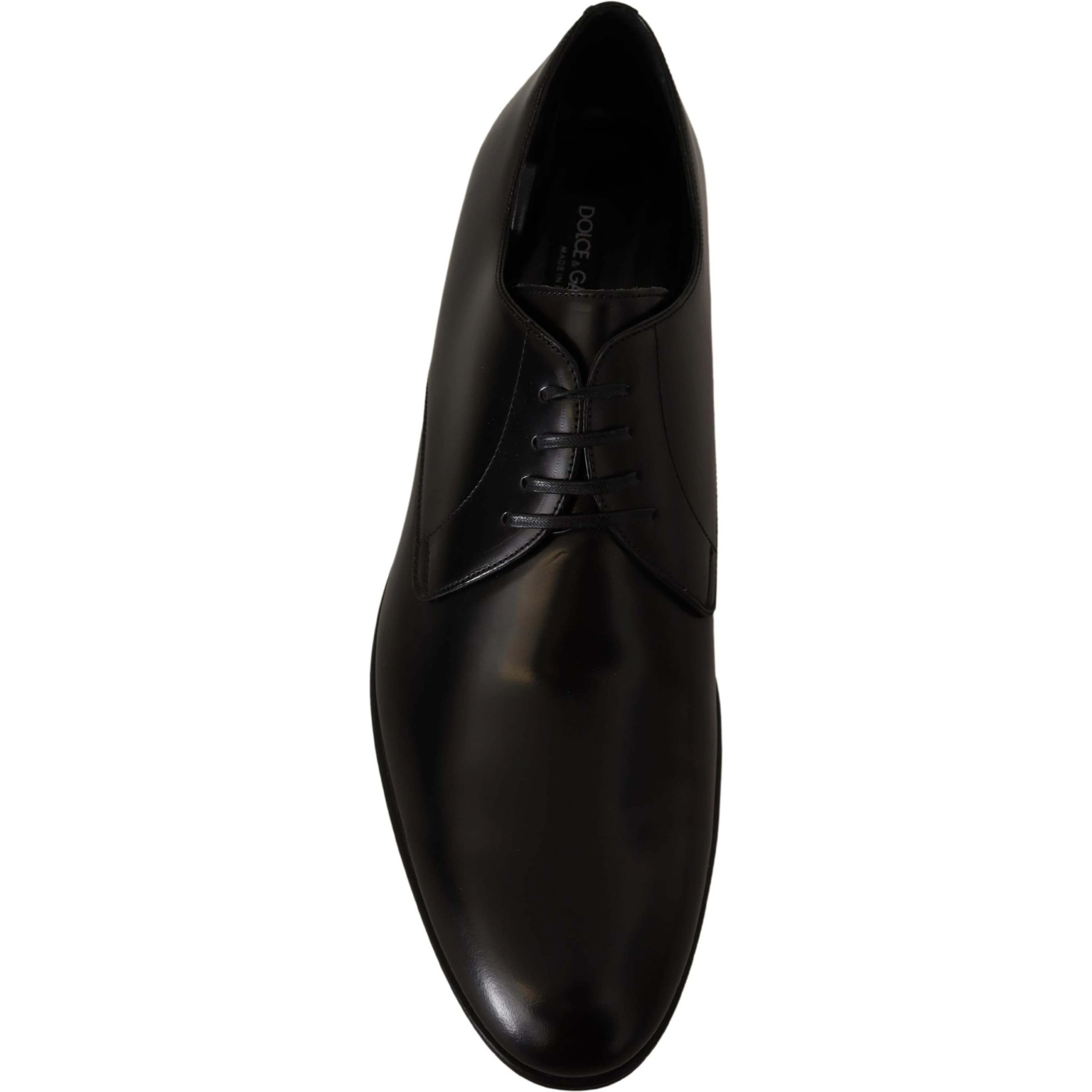 Black Leather Lace Up Formal Derby Shoes