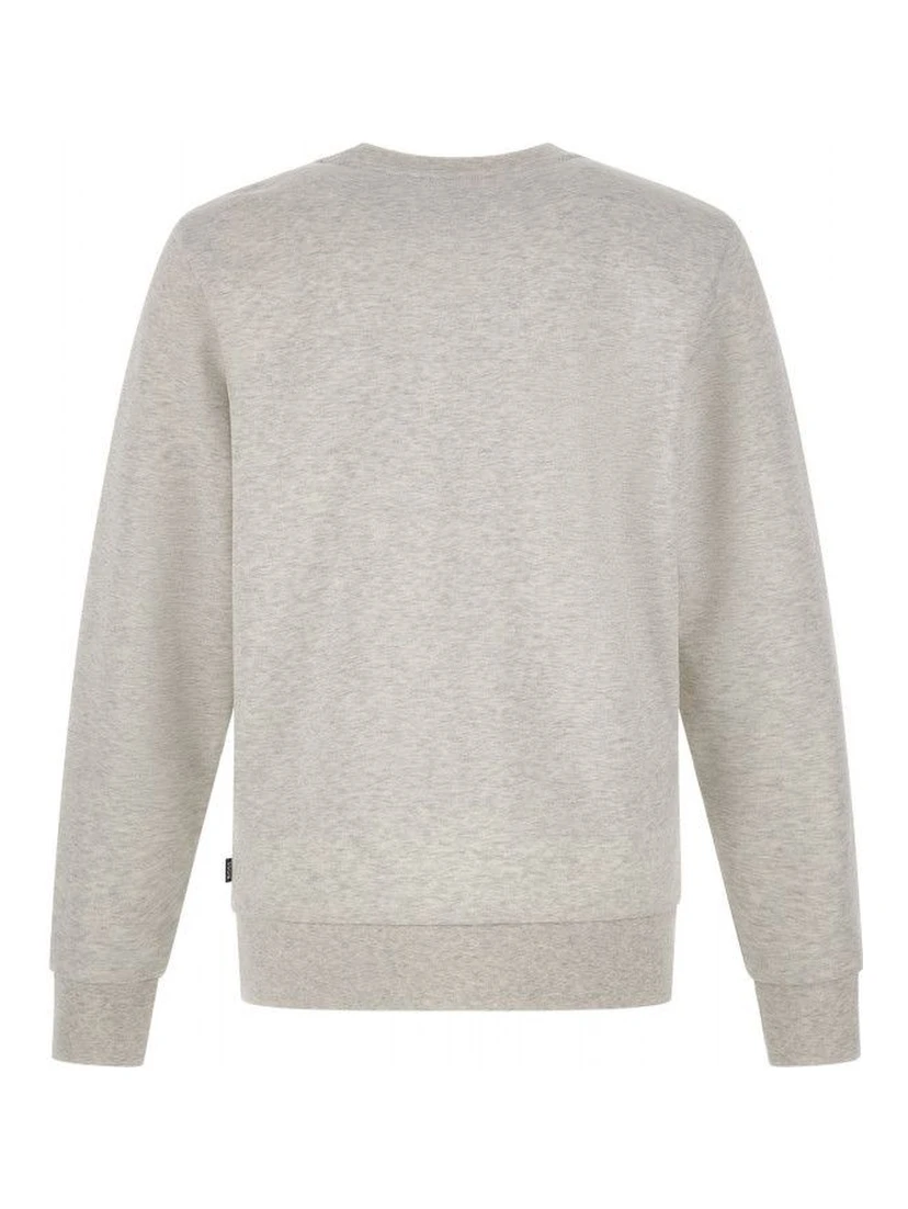 Grey Cotton Logo Details Sweatshirt